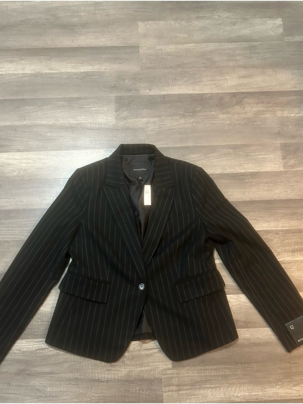 Banana Republic Black Pinstripe Women's Blazer